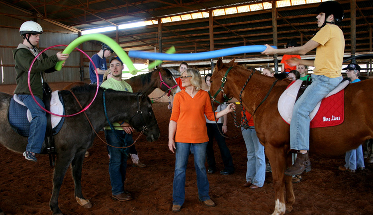 TPR uses swimming noodles in sessions
