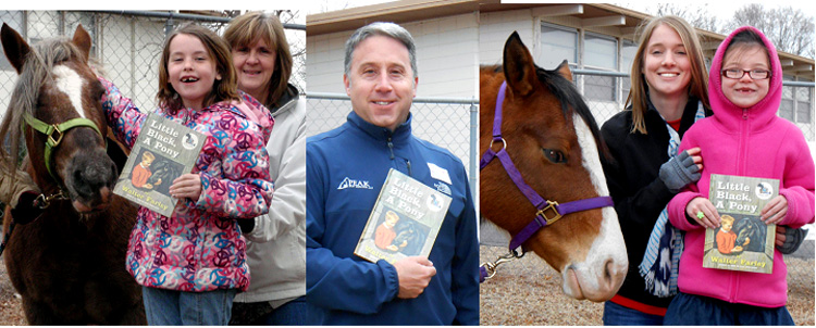First graders, teachers, books and horses.